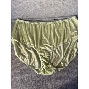 Sheer Granny Panties Comfort Choice  Size 14 100% Nylon Spring Green